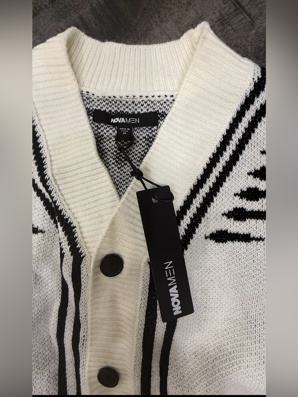 Black & White Knit Tank Top